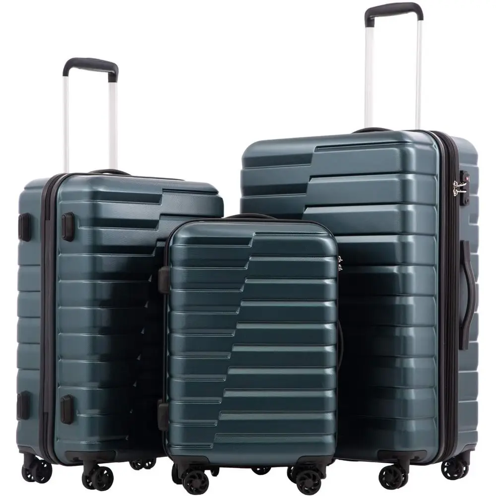 3-Piece Hard Shell Spinner Sui - Expandable Hard Shell Luggage Set recension och pris