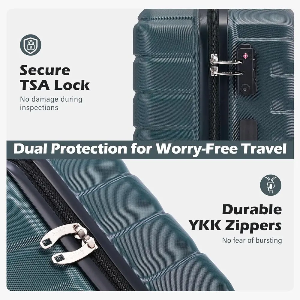 3-Piece Hard Shell Spinner Sui - Expandable Hard Shell Luggage Set recension och pris