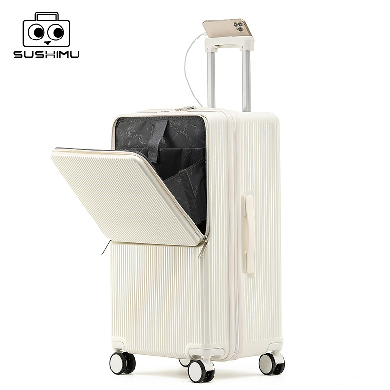 sushimu Suitcase Wide Handle T - Aluminum Frame Carry On Luggage recension och pris