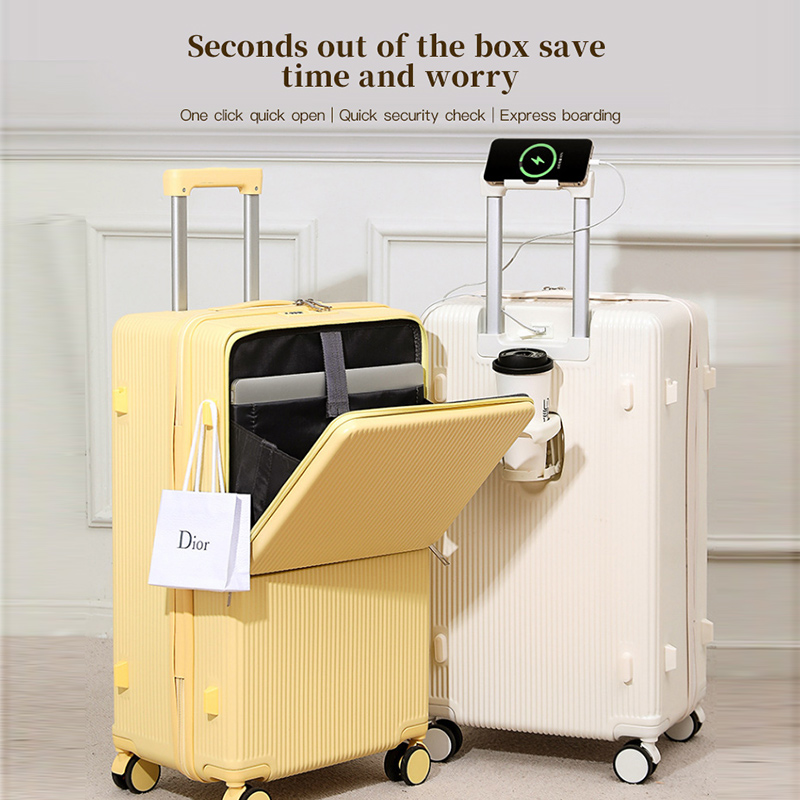 sushimu Suitcase Wide Handle T - Aluminum Frame Carry On Luggage recension och pris