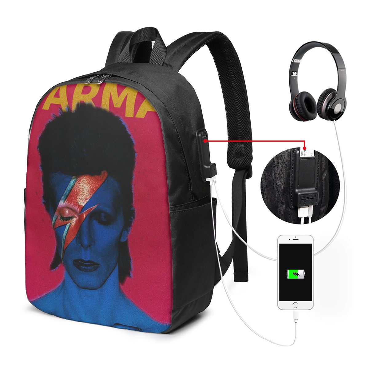 Davids Bowied Backpack Travel  - Travel Bags recension och pris