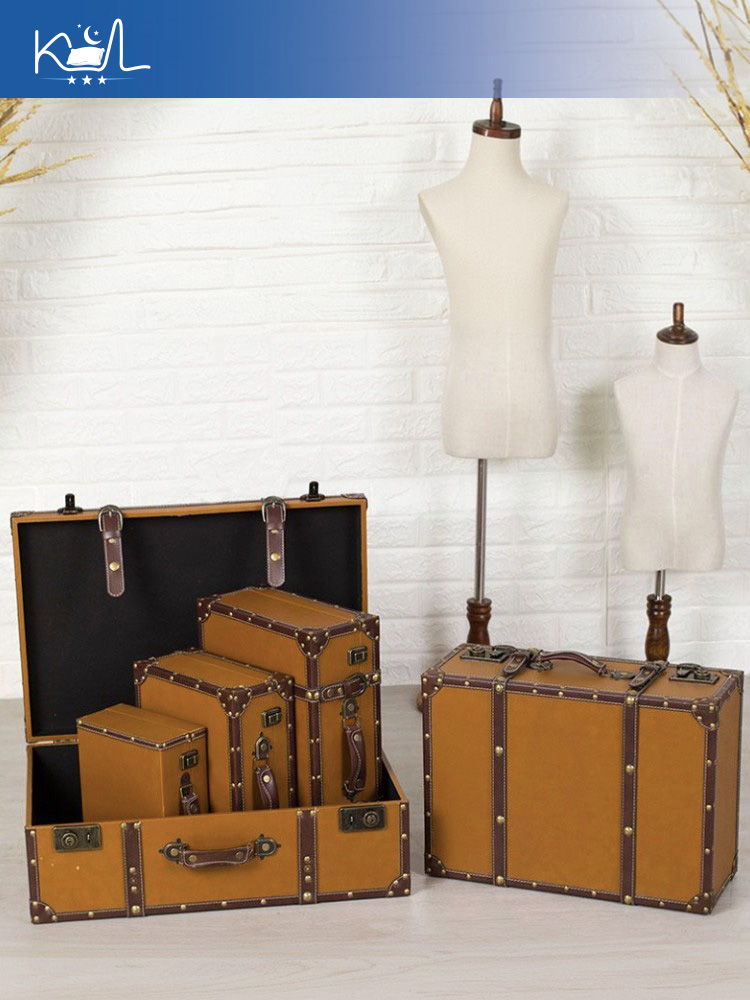Vintage Orange Decorative Suit - Retro Vintage Trunk Suitcase recension och pris