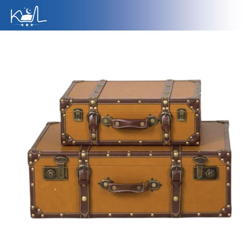 Vintage Orange Decorative Suit - Retro Vintage Trunk Suitcase recension och pris