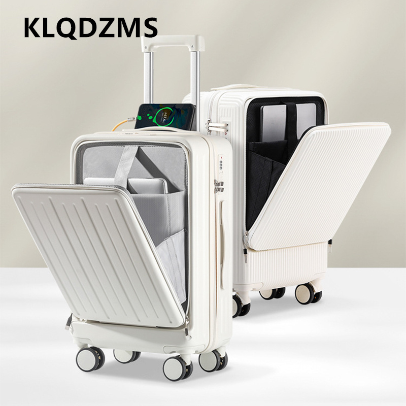 KLQDZMS 20 Inch Charging Suitc - Front Opening Laptop Luggage 24 Inch recension och pris