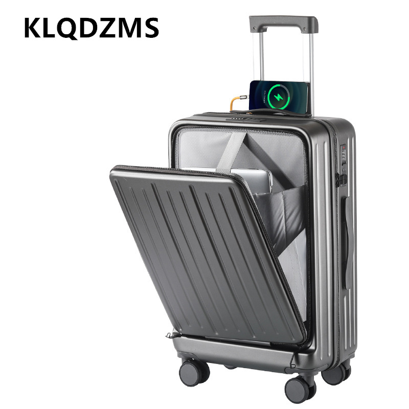 KLQDZMS 20 Inch Charging Suitc - Front Opening Laptop Luggage 24 Inch recension och pris