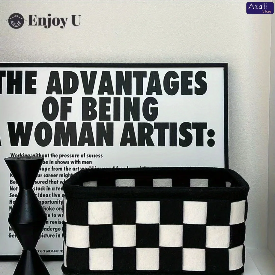 2026Black and White Checkered  - Cosmetic Bags recension och pris