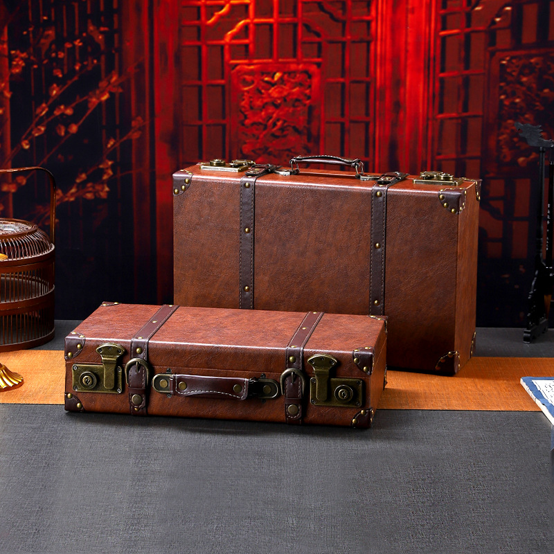 Vintage Wooden Suitcase Multi- - Retro Vintage Trunk Suitcase recension och pris