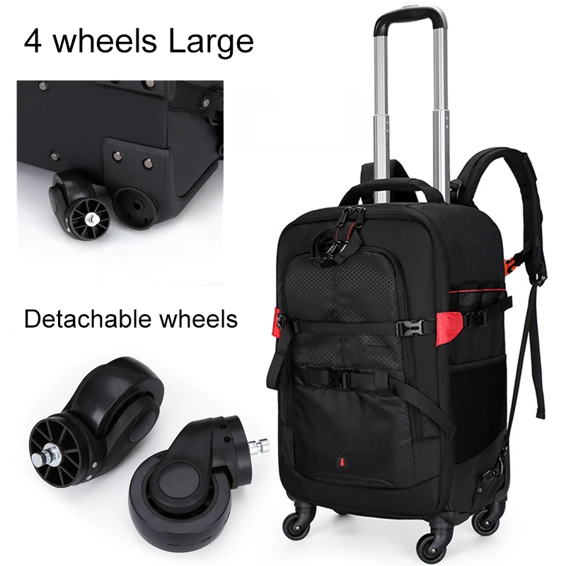 Trolley Photography Backpack P - Foldable Rolling Luggage Bag recension och pris