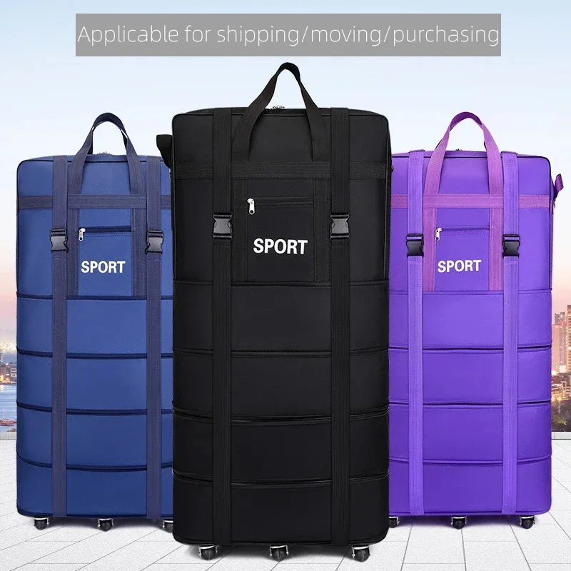 Plus Airline Checked Bag Oxfor - Foldable Rolling Luggage Bag recension och pris